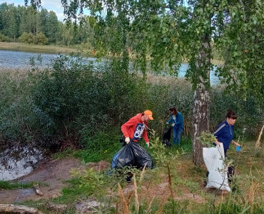 Уборка озера в деревне Кощино, 04.09.2022 - 12